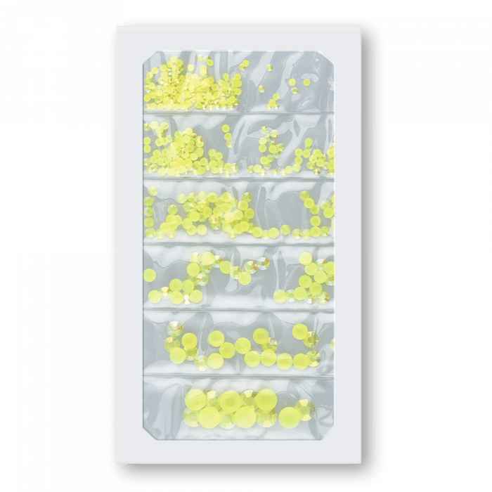 Félgyöngy Plasztik Neon Yellow (szett)