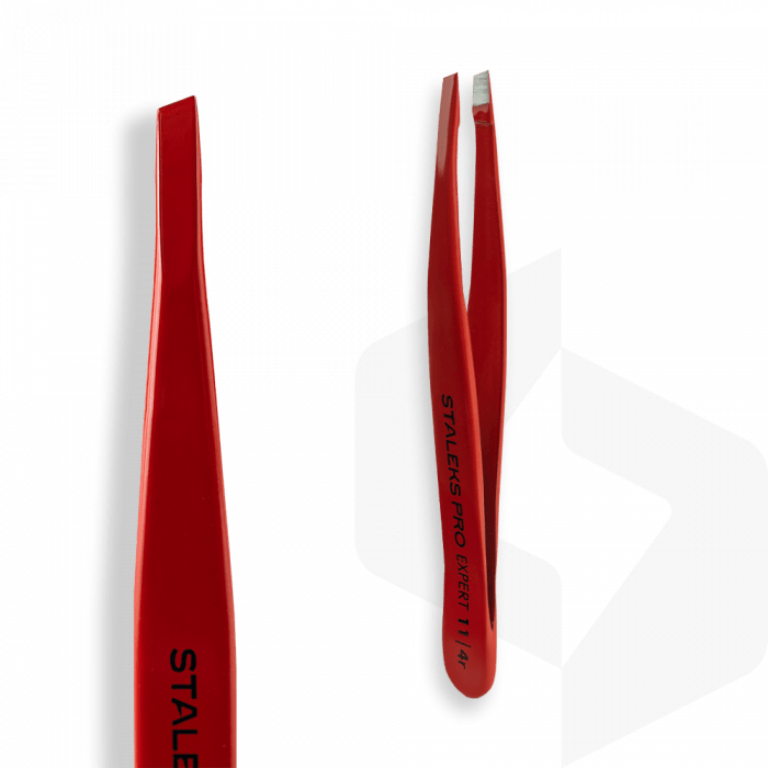 Staleks - Szemöldökcsipesz Expert - Red TE-11-4
