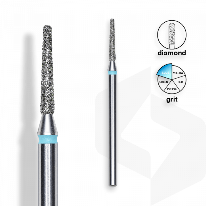 Staleks - Gyémánt Csiszolófej Csonka Keskeny Kúp 1,6 mm | 10 mm Kék | Közepes | FA70B016-10