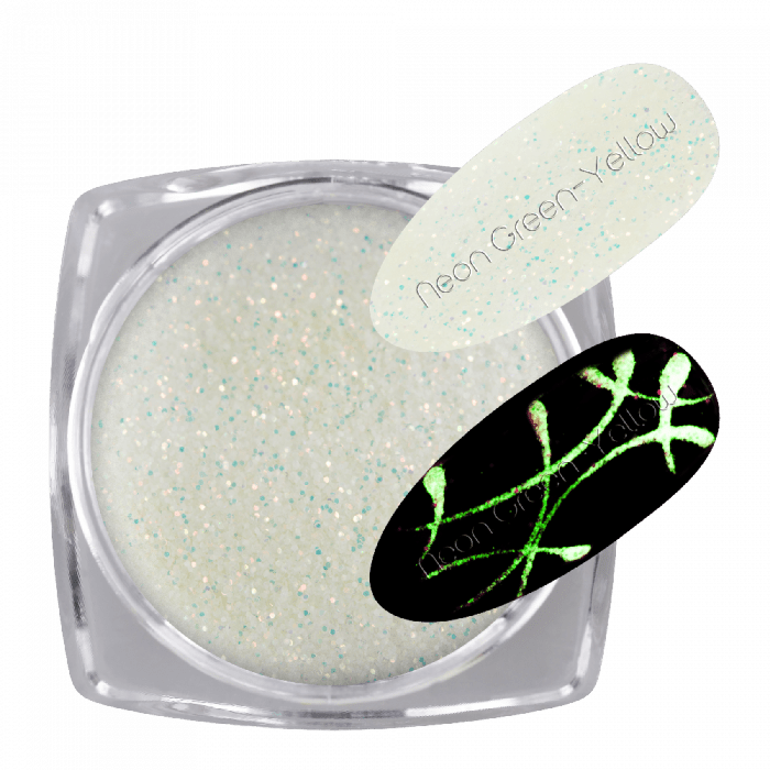 Glow Glitter White 03 - Neon Green-Yellow
