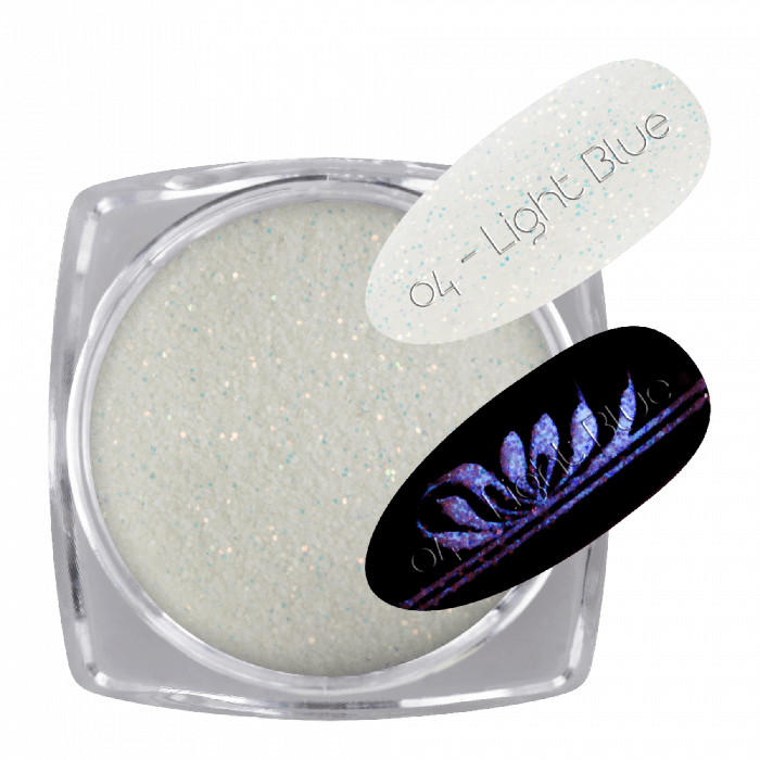 Glow Glitter White 04 - Light Blue