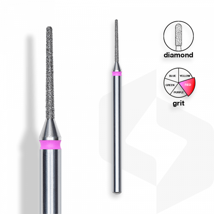 Staleks - Gyémánt Csiszolófej Tű 1 mm | 10 mm Piros | Finom | FA80R010-10