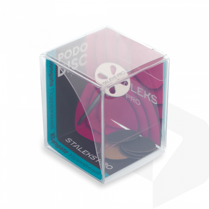 Staleks - Pedikűr Tartófej 37 mm-es Hosszított Befogószárral + 5 db #180-as Durvaságú Eldobható Csiszolókorong 15 mm PDLSET-15 (szett)