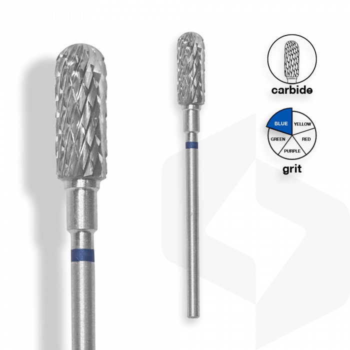 Staleks - Karbid Csiszolófej Lekerekített Henger 5 mm | 13 mm Kék | Közepes | FT30B050-13