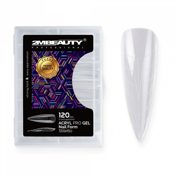 Acryl Pro Gel köröm tip Stiletto - 120 darabos (120db - dobozzal)