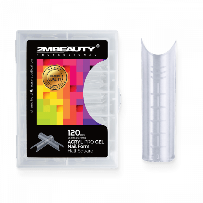 Acryl Pro Gel Nail Form Half Square - 120 darabos (120db - dobozzal)