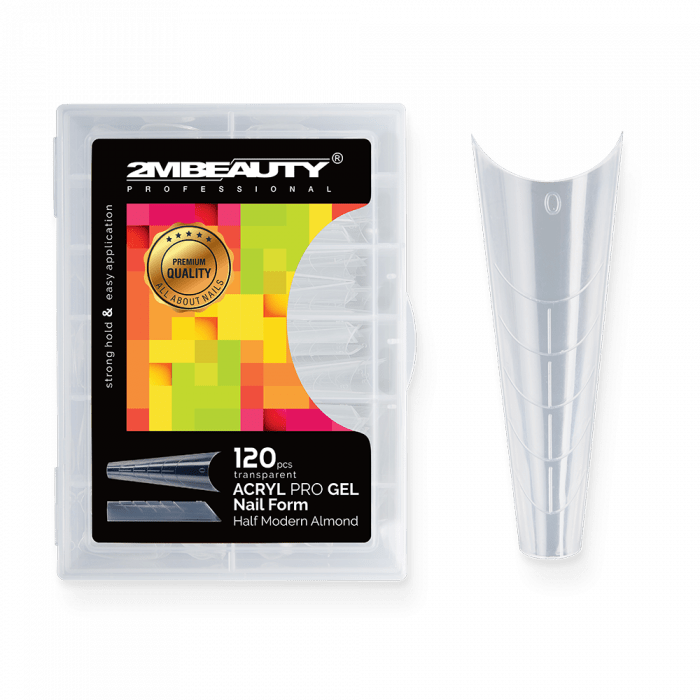 Acryl Pro Gel Nail Form Half Modern Almond - 120 darabos (120db - dobozzal)