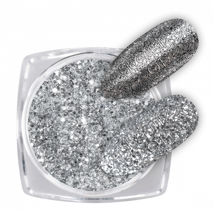 Glitter Silver Mix 01 csillámpor