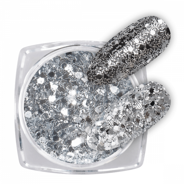 Glitter Silver Mix 02 csillámpor
