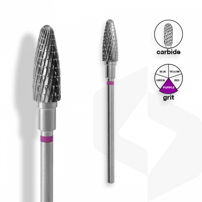 Staleks - Karbid Csiszolófej Kugli 5 mm | 13 mm Lila | Extra Durva | FT90V050-13