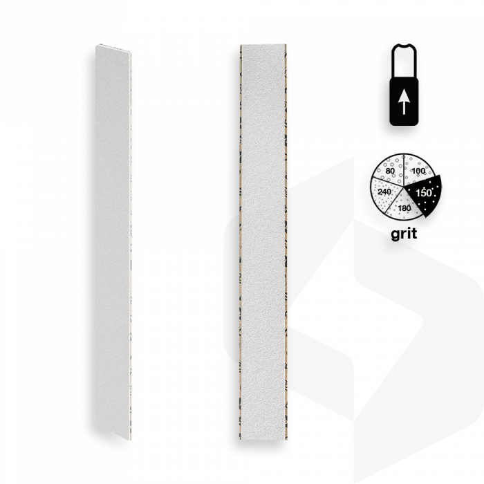 Staleks - Egyenes Ráhúzható Utántöltő Körömreszelő Papír 150 Grit - 25 db - DFCE-20-150-25w Fehér