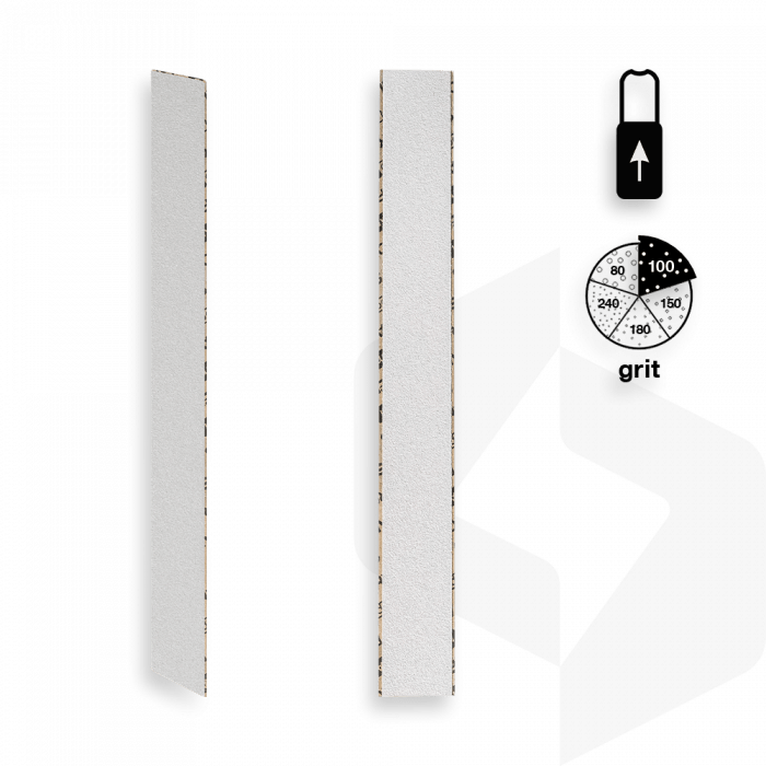 STALEKS - EGYENES RÁHÚZHATÓ UTÁNTÖLTŐ KÖRÖMRESZELŐ PAPÍR 100 GRIT - 50 DB DFCE-22-100w FEHÉR