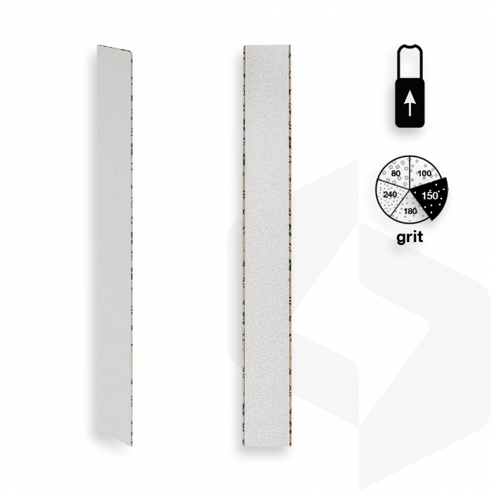 STALEKS - EGYENES RÁHÚZHATÓ UTÁNTÖLTŐ KÖRÖMRESZELŐ PAPÍR 150 GRIT - 50 DB DFCE-22-150w FEHÉR