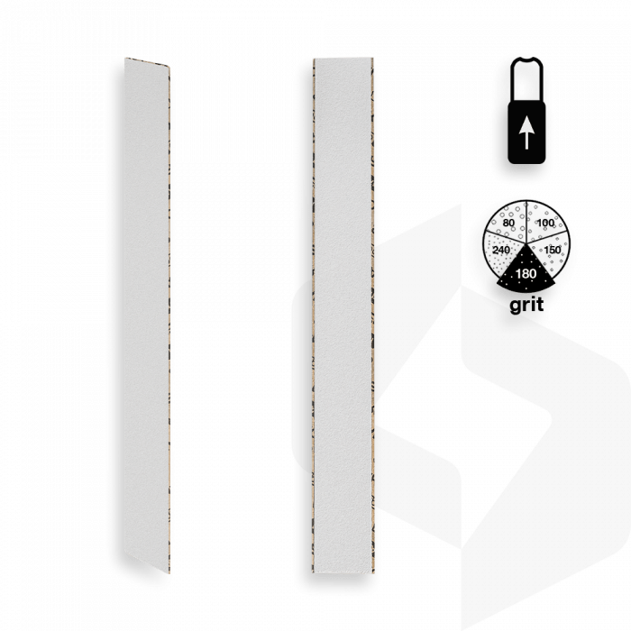 STALEKS - EGYENES RÁHÚZHATÓ UTÁNTÖLTŐ KÖRÖMRESZELŐ PAPÍR 180 GRIT - 50 DB DFCE-22-180w FEHÉR