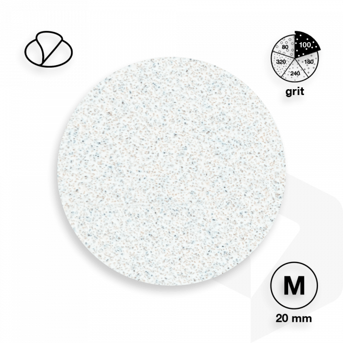 Staleks - Pododisc Csicsolópapír PRO M - 100 grit - 50DB - PDF-20-100w Fehér
