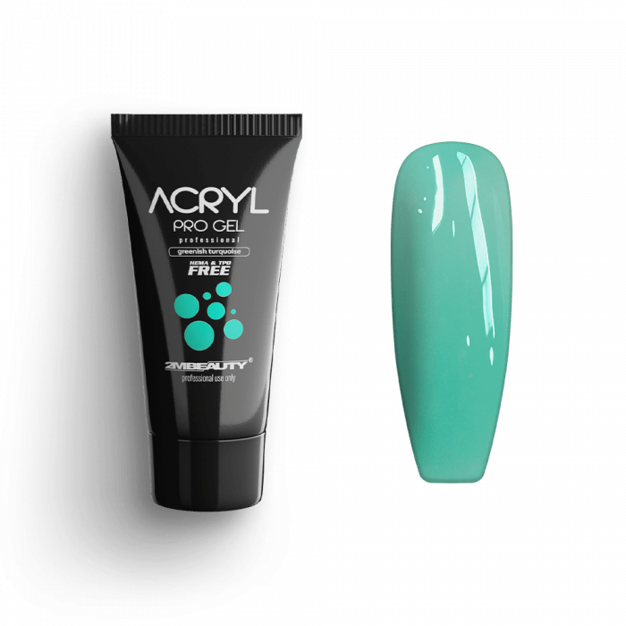 Acryl Pro Gel Greenish Turquoise - HEMA Mentes Akrilzselé (15g)