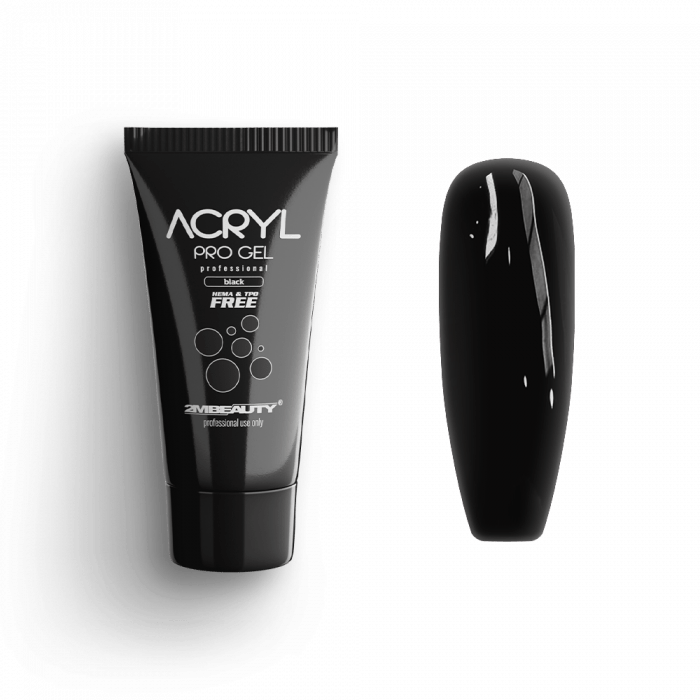 Acryl Pro Gel Black - HEMA Mentes Akrilzselé (15g)