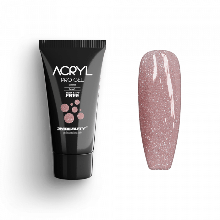 Acryl Pro Gel Shimmer Blush - HEMA Mentes Akrilzselé (15g)