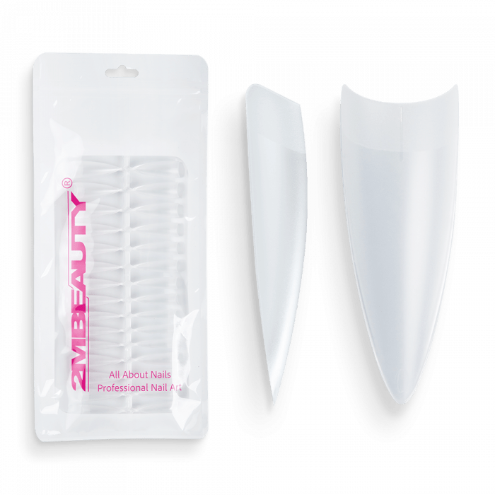 Easy Press On Nail Tip Half Long Almond - 160 DB Tip (160db - zacskóval)
