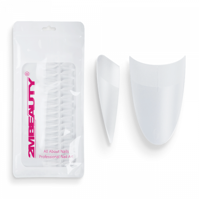 Easy Press On Nail Tip Half Short Almond - 160 DB Tip (160db - zacskóval)