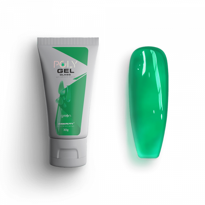Polygel Glass - Green - HEMA Mentes Építőzselé (30g)
