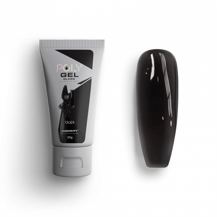 Polygel Glass - Black - HEMA Mentes Építőzselé (30g)