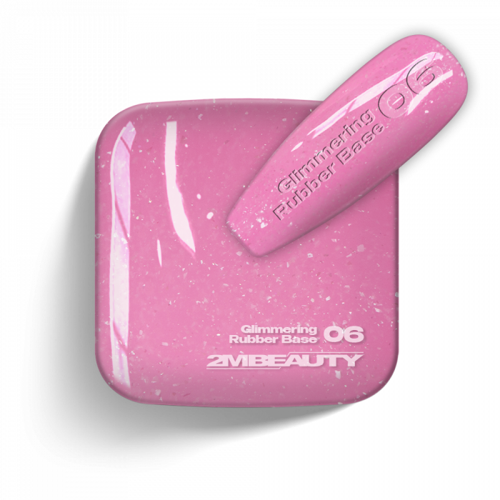 Gel Lack - Glimmering Rubber Base 06 - HEMA Mentes (13 ml)