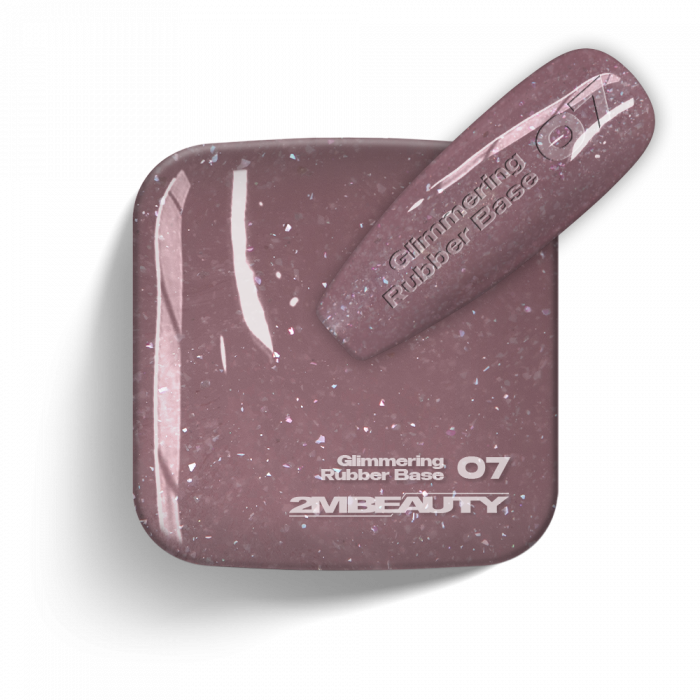 Gel Lack - Glimmering Rubber Base 07 - HEMA Mentes (13 ml)
