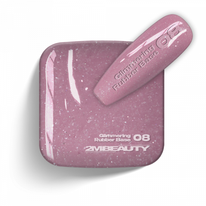 Gel Lack - Glimmering Rubber Base 08 - HEMA Mentes (13 ml)