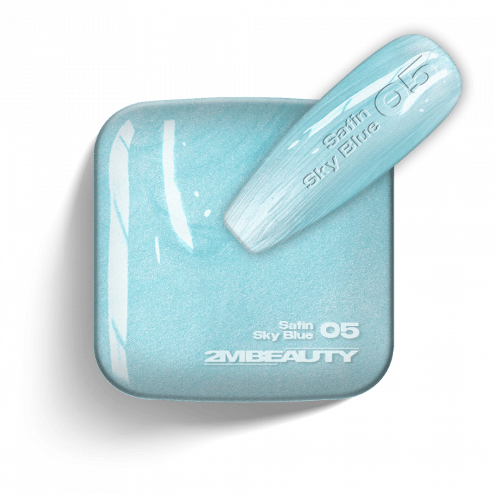 Gel Lack - Satin - 05 Sky Blue - HEMA Mentes (13 ml)