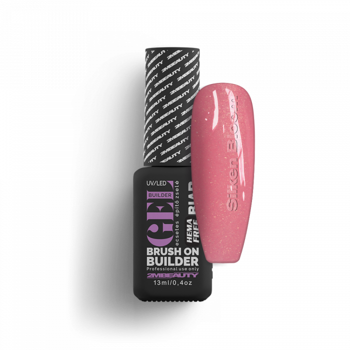 Liquid Polygel BIAB - Silken Bloom - HEMA Mentes Ecsetes Építőzselé (13 ml)