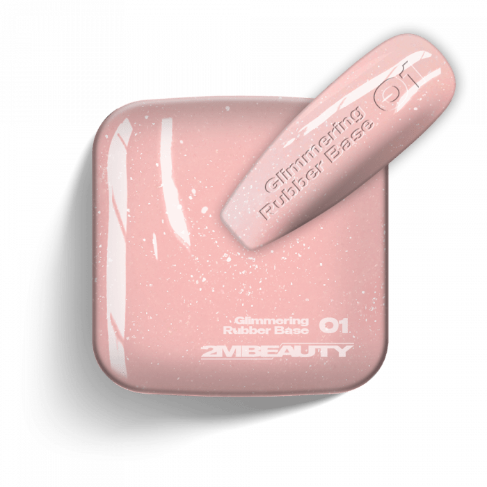 Gel Lack - Glimmering Rubber Base 01 - HEMA Mentes (13 ml)