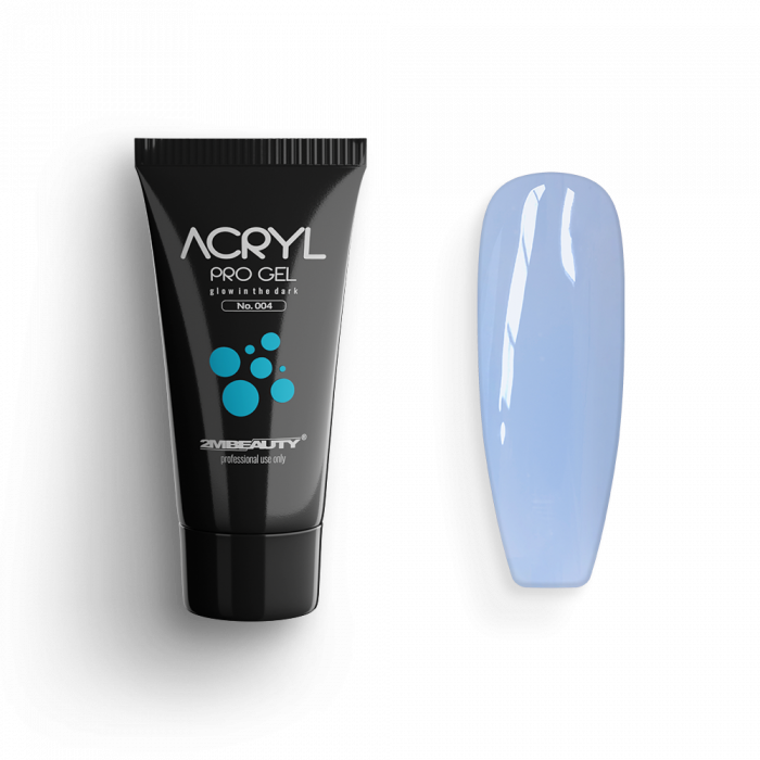 Acryl Pro Gel Glow In The Dark 04 - Sky Blue - HEMA Mentes Akrilzselé (15g)