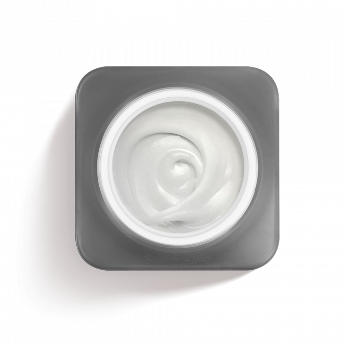 Acryl Pro Gel Shimmer 001 Milky White Glitter - HEMA Mentes Akrilzselé - Tégelyes (15g)