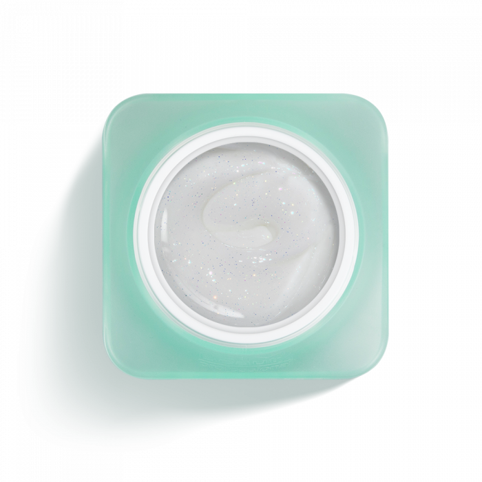 No Filing - Soft White With Glitter - HEMA Mentes Reszelésmentes Építőzselé (15g)