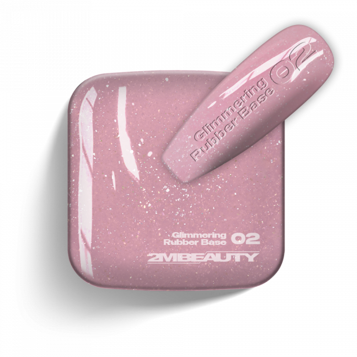 Gel Lack - Glimmering Rubber Base 02 - HEMA Mentes (13 ml)