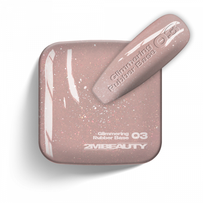 Gel Lack - Glimmering Rubber Base 03 - HEMA Mentes (13 ml)