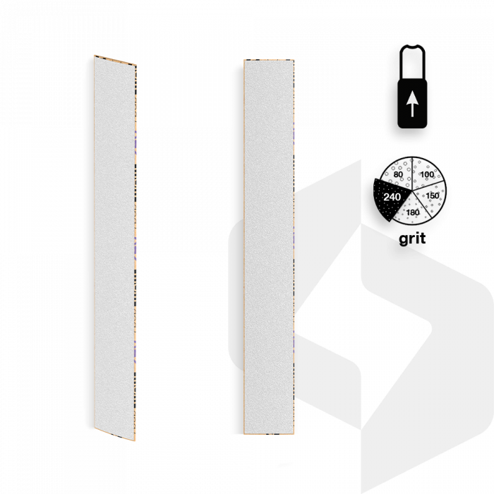 Staleks - Egyenes Ráhúzható Utántöltő Körömreszelő Papír 240 Grit - 50 db - DFCE-22-240w Fehér