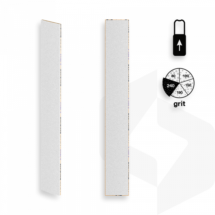 Staleks - Egyenes Ráhúzható Utántöltő Körömreszelő Papír 240 Grit - 25 db - DFCE-20-240-25w - Fehér (25 darabos)