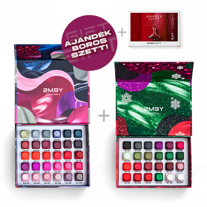 Gel Lack Szett - Collection 3-4 - Seasonal Glow + Holiday Glow - 1x30db + 1x24db (szett)