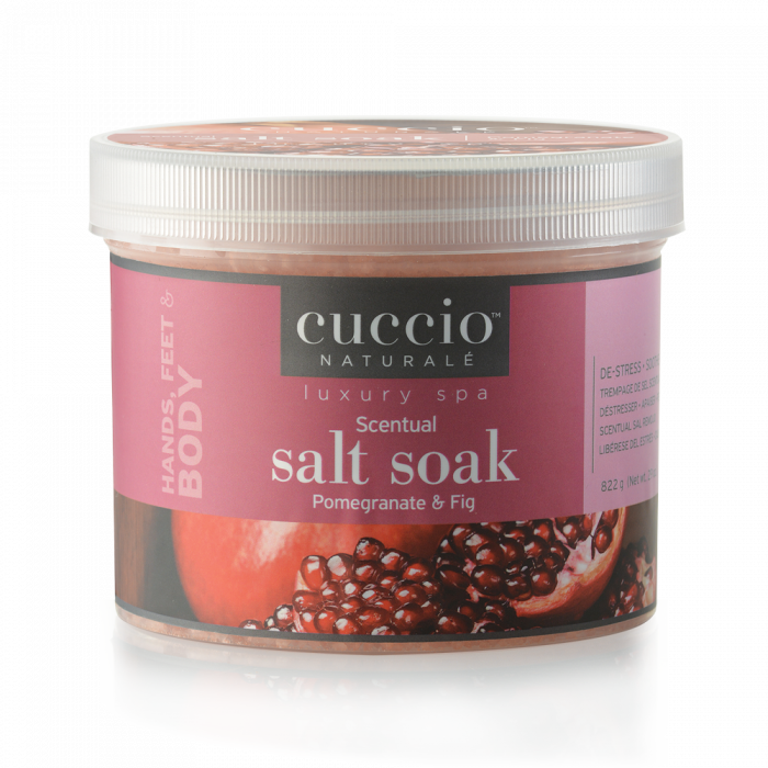 Cuccio Tengeri Sófürdő Gránátalmával és Fügével - Scentual Salt Soak Pomegranate & Fig (822 g)