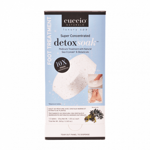 Cuccio Szuperkoncentrált Méregtelenítő Lábáztatós Kezelés Természetes Tengeri Kristályokkal és Növényi Kivonatokkal - Super Concentrated Detox Soak Pedicure Treatment with Natural Sea Crystals & Botanicals