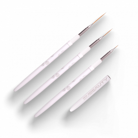 Díszítő Ecset Szett 3 Darabos - White Abstract
