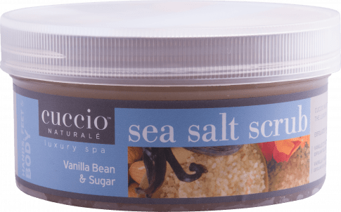Cuccio Tengeri Sós Bőrradír Vaníliával és Cukorral - Sea Salt Scrub Vanilla Bean & Sugar