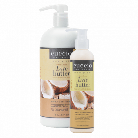 Cuccio Ultrakönnyű Testvaj Kókusszal és Fehér Gyömbérrel - Lyte Butter Ultra Sheer Coconut & White Ginger
