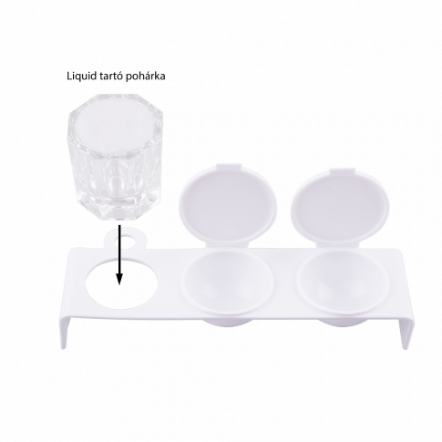 Porcelánpor És Liquid Pohár Tartó Műanyag