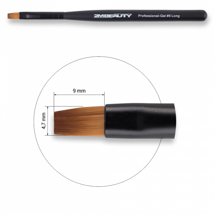Zselé ecset Gel #6 Long - Black Beauty (2)