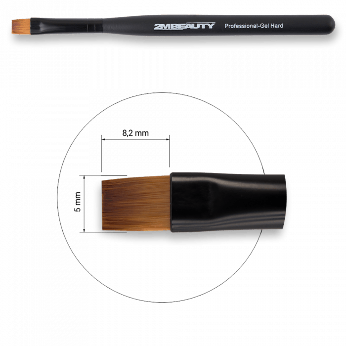Zselé ecset Gel Hard - Black Beauty (2)