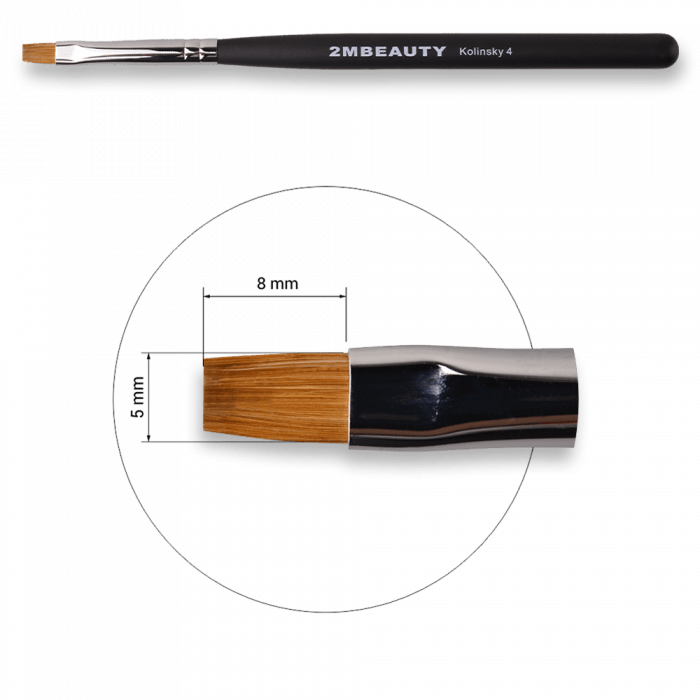 Zselé ecset Kolinsky 4 - Black Beauty (2)