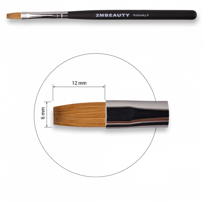 Zselé ecset Kolinsky 6 - Black Beauty (2)